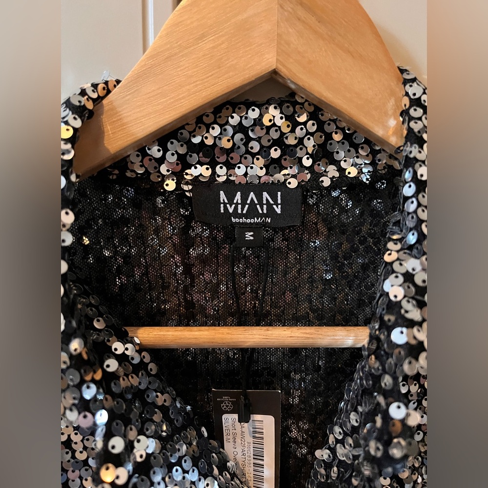 Sequin Cuban Collared Shirt - Picture 2 of 6